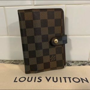 Authentic Louis Vuitton Damier Ebene Agenda PM